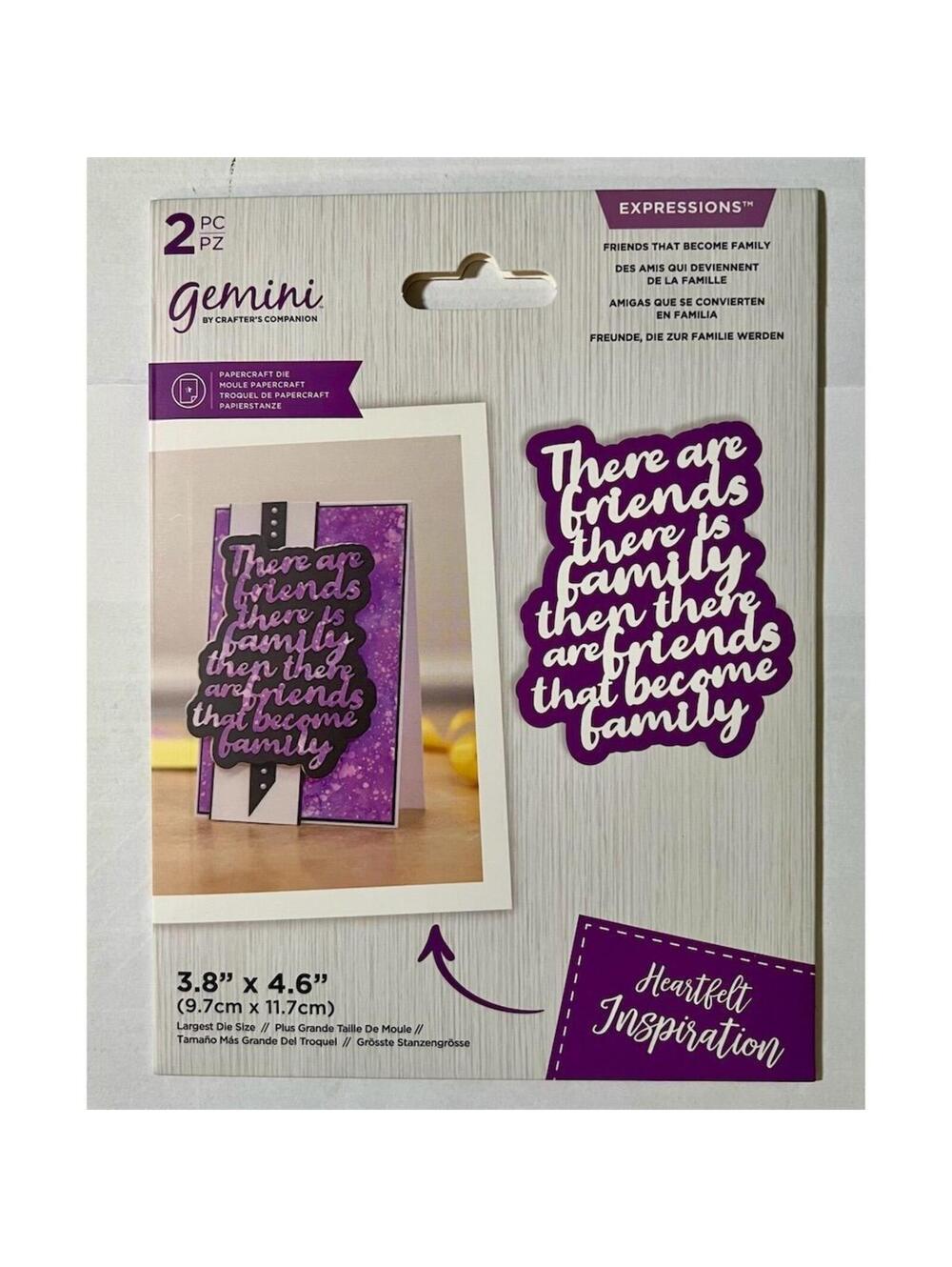 Crafter's Companion Gemini Expressions "Friends That Become Family" Die Set